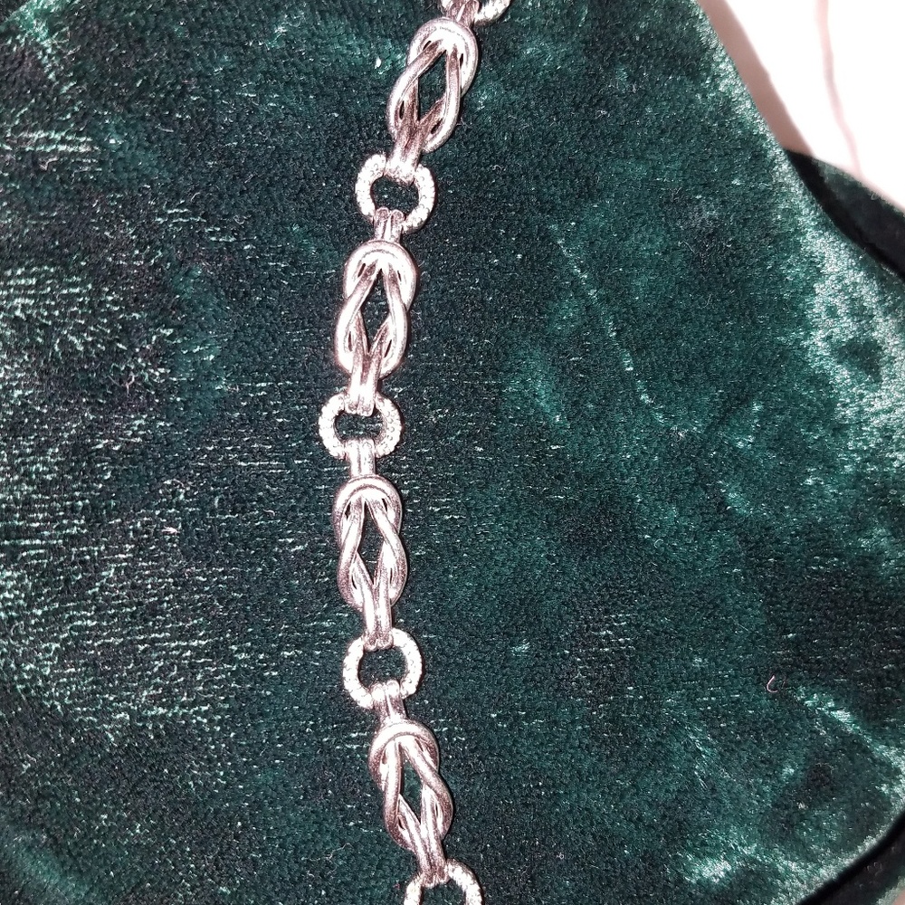 Diamond and Sterling Eternity Bracelet